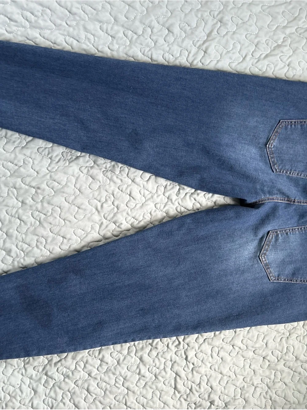 Maternity Dark Blue Pull-On Jeans with Dark Blue Panel